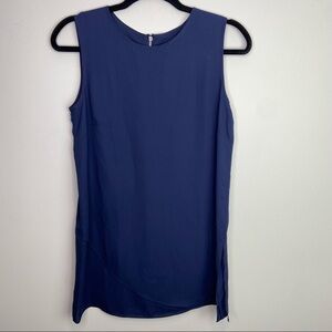 NWT Tahari Arthur S. Levine navy‎ sleeveless blouse size XS